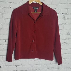 Vintage Briggs Red Button Up Top